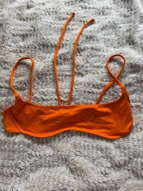 Skims Bright Orange Bikini Top